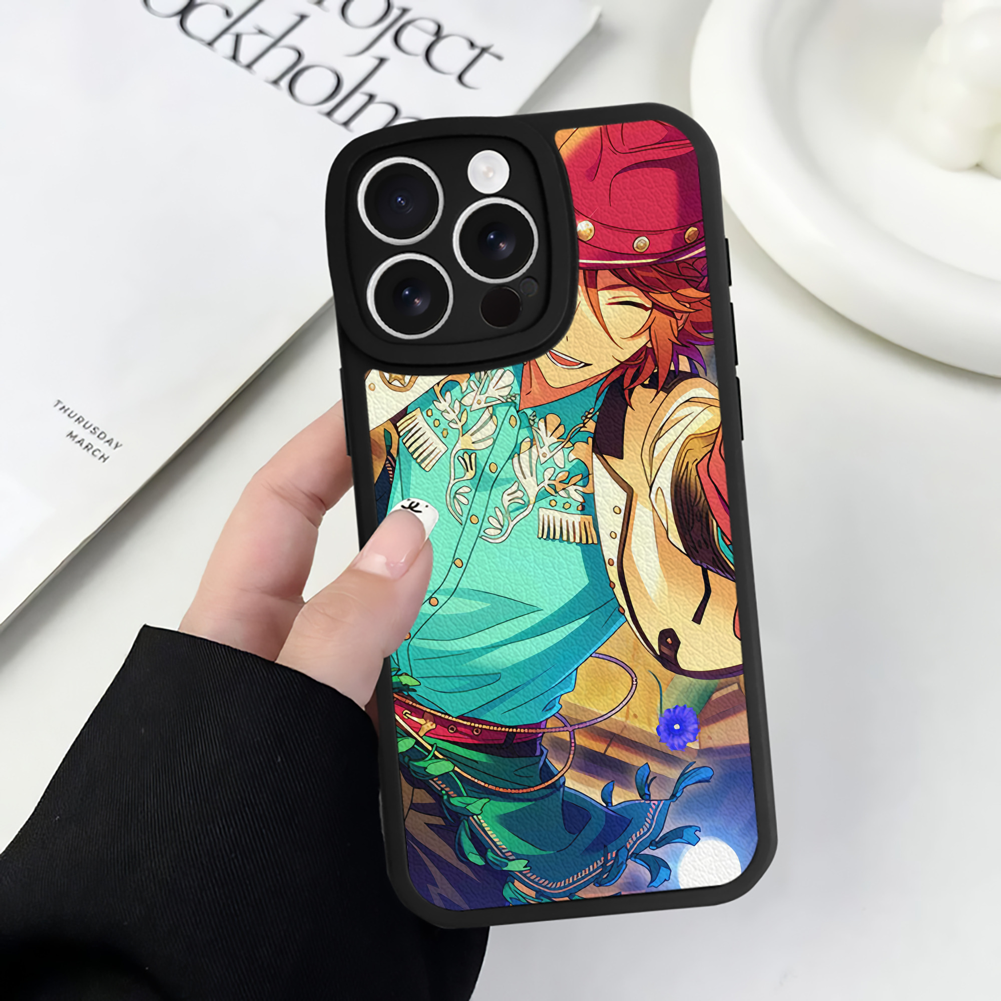 （画像用） あんさんぶるスターズ! Ensemble Stars 【iPhone 16シリーズ対応】シリコンスマホケース（レザー調） 材質：シリコン